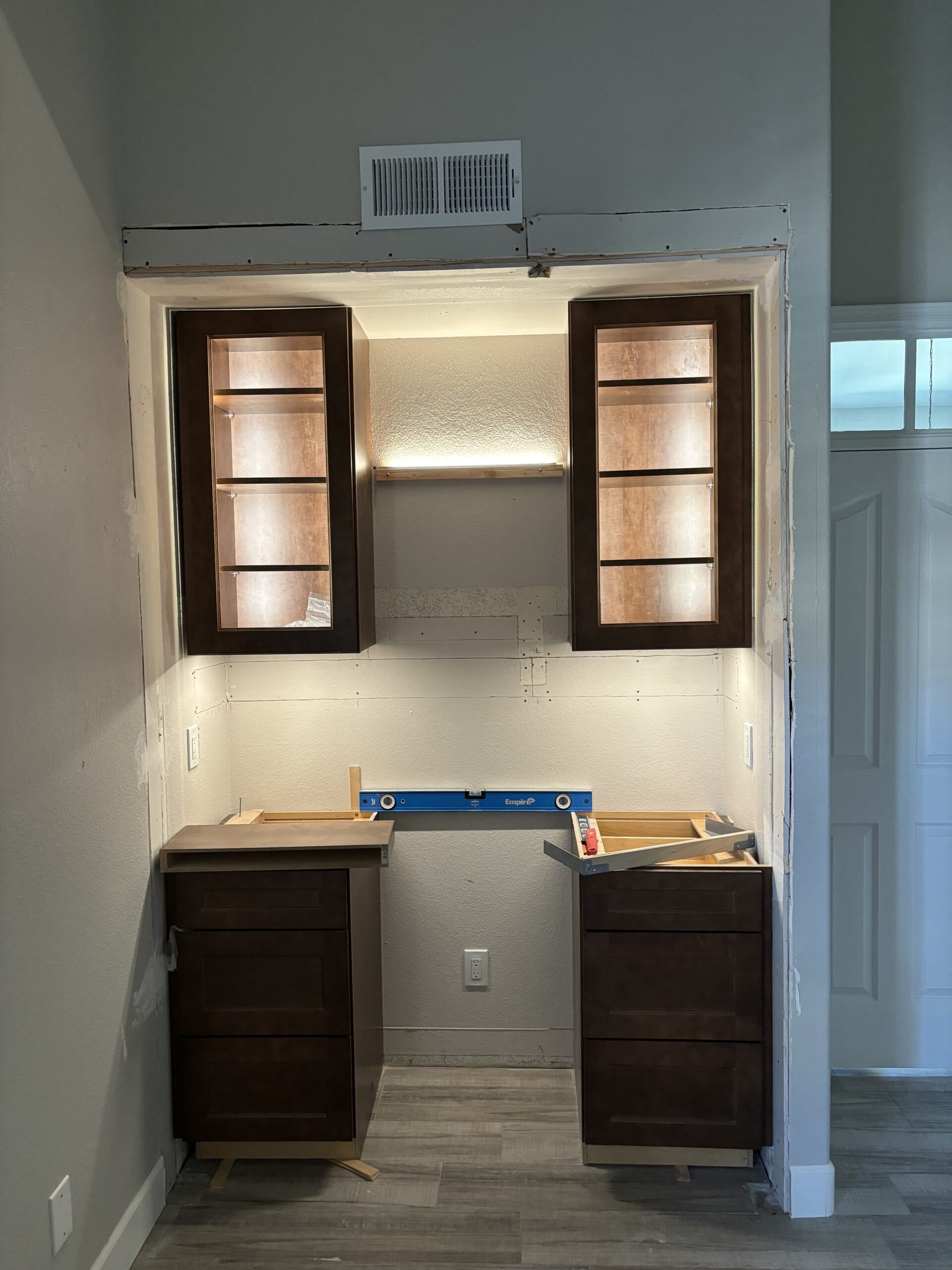 High-efficiency breaker replacement work completed in a interior space located in Mesa